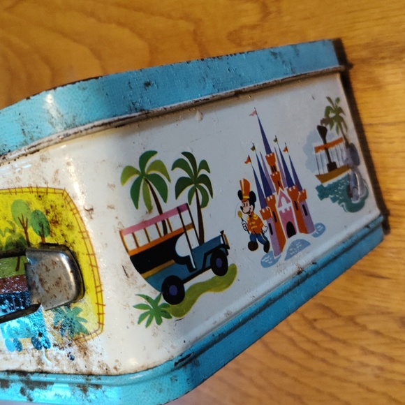 Walt Disney World Mickey Metal Lunch Box Vintage Collectible Donald Duck Pluto - Picture 8 of 9